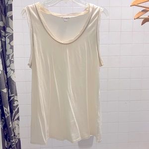 J.Jill tank top size L . NWOT silk trim detail and beading.